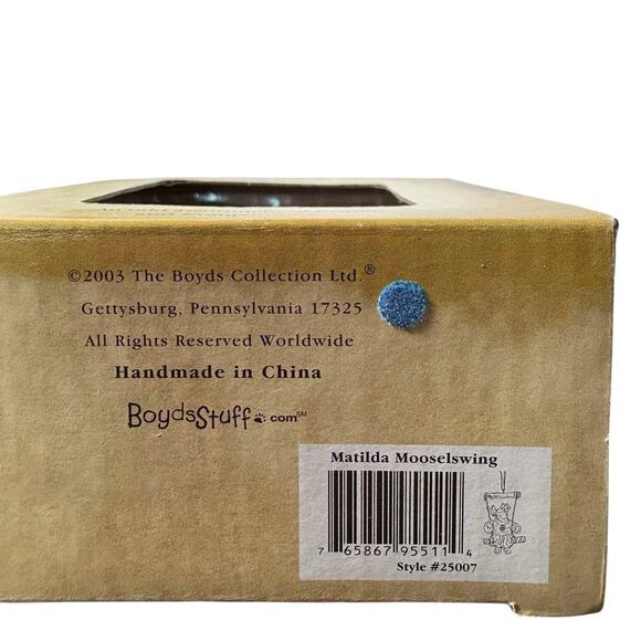 Boyds Collection Matilda Mooselswing ChristmasOrnament 2003 Moose Critter W/ Box - Picture 5 of 5